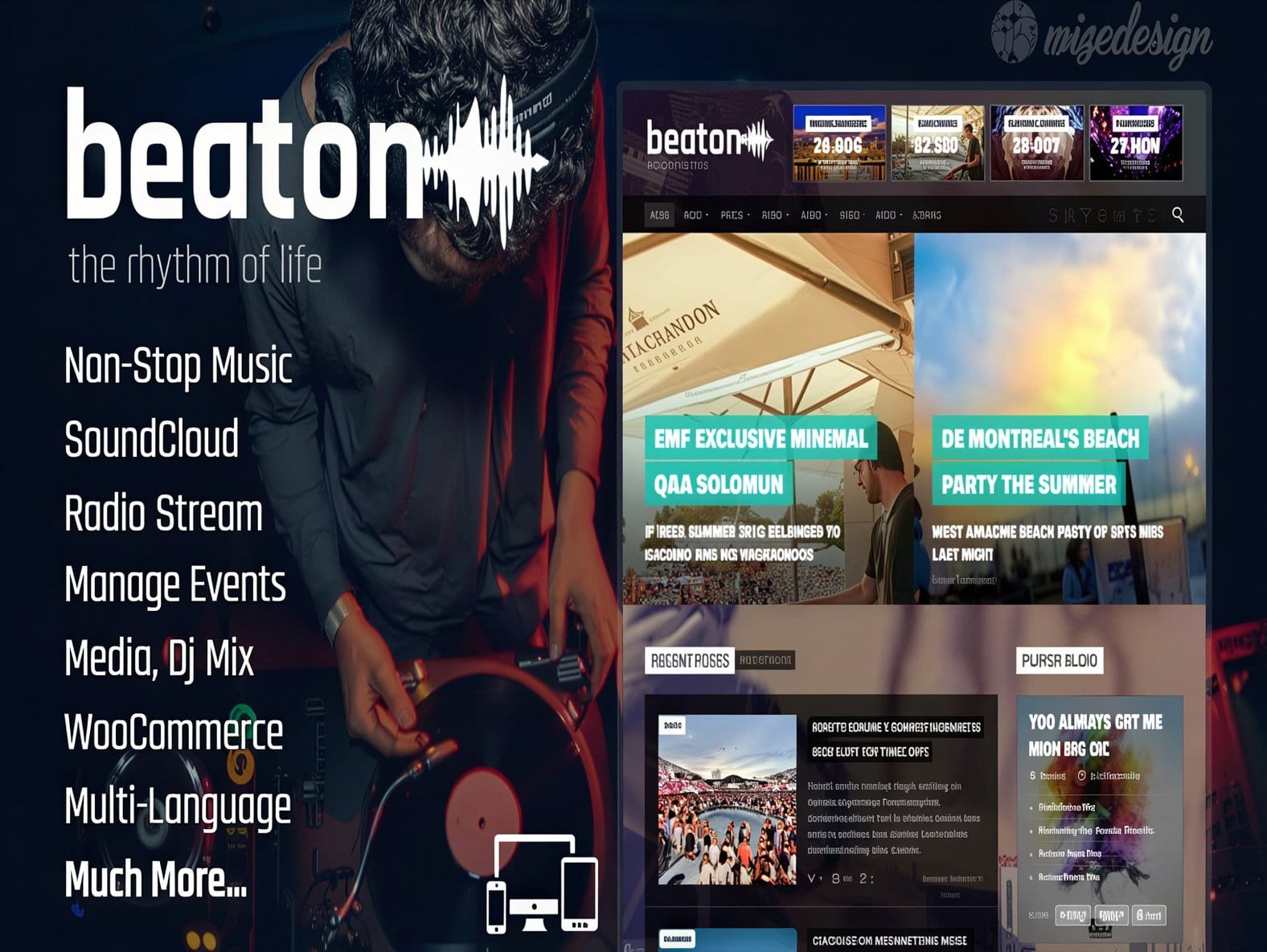 Szablon Beaton Music Radio & Events WordPress Theme