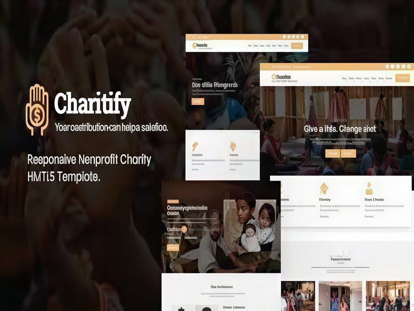 Szablon Charitify - NGO Charity Fundraising HTML Template Szablon Charitify - NGO Charity Fundraising HTML Template