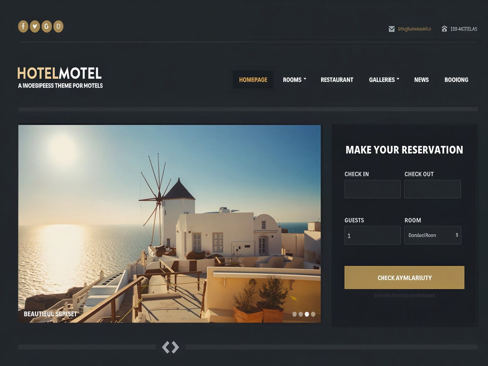 Szablon CSS Igniter Hotelmotel WordPress Theme