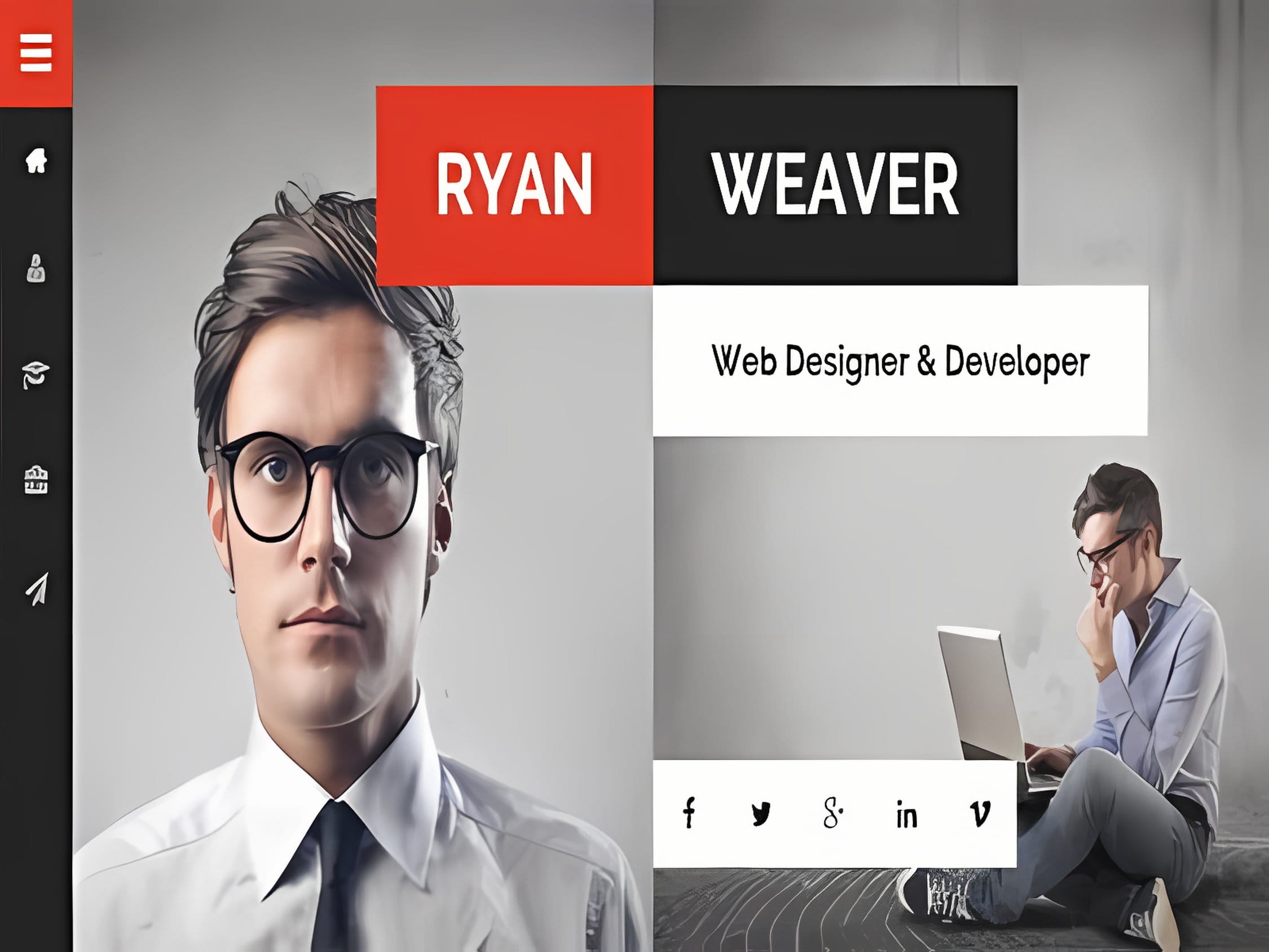 Szablon Divergent Personal Vcard Resume WordPress Theme