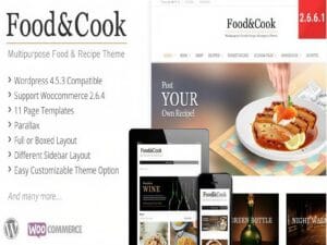 Szablon Food & Cook Multipurpose Food Recipe WP Theme