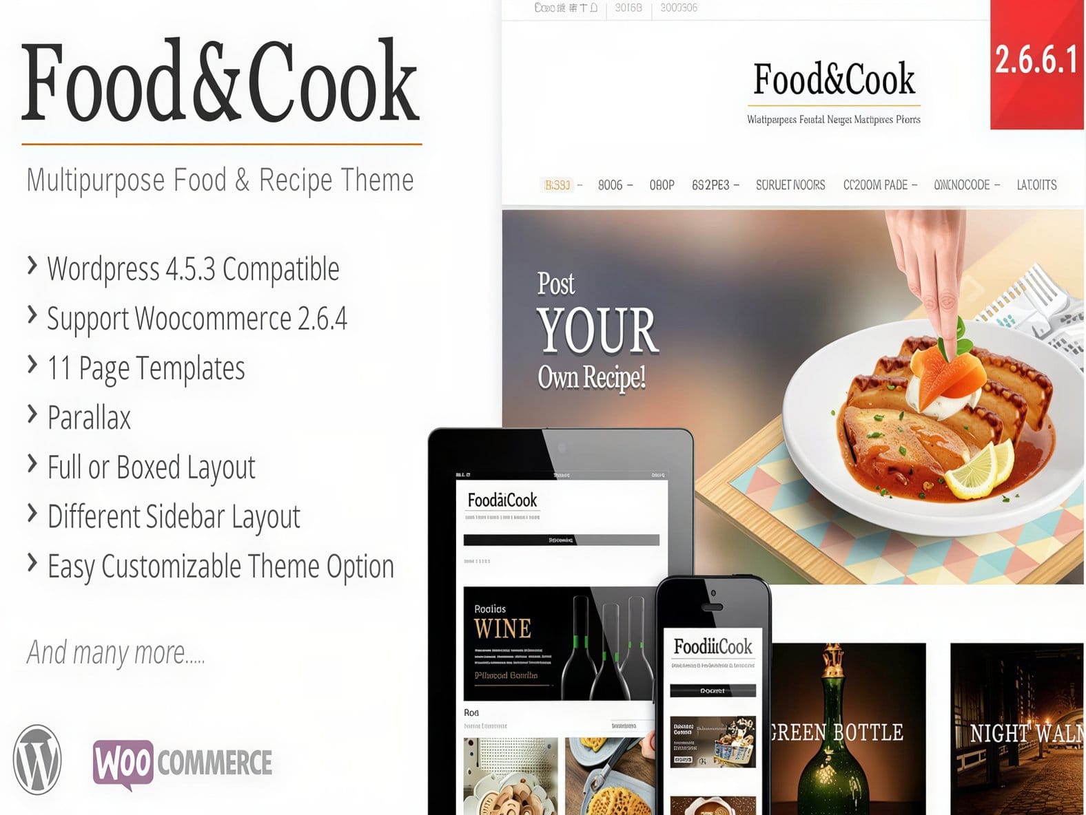 Szablon Food & Cook Multipurpose Food Recipe WP Theme Szablon Food & Cook Multipurpose Food Recipe WP Theme