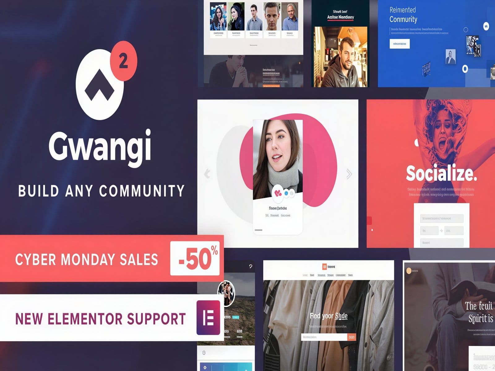 Szablon Gwangi PRO Multi-Purpose Membership Social Network BuddyPress Community Theme