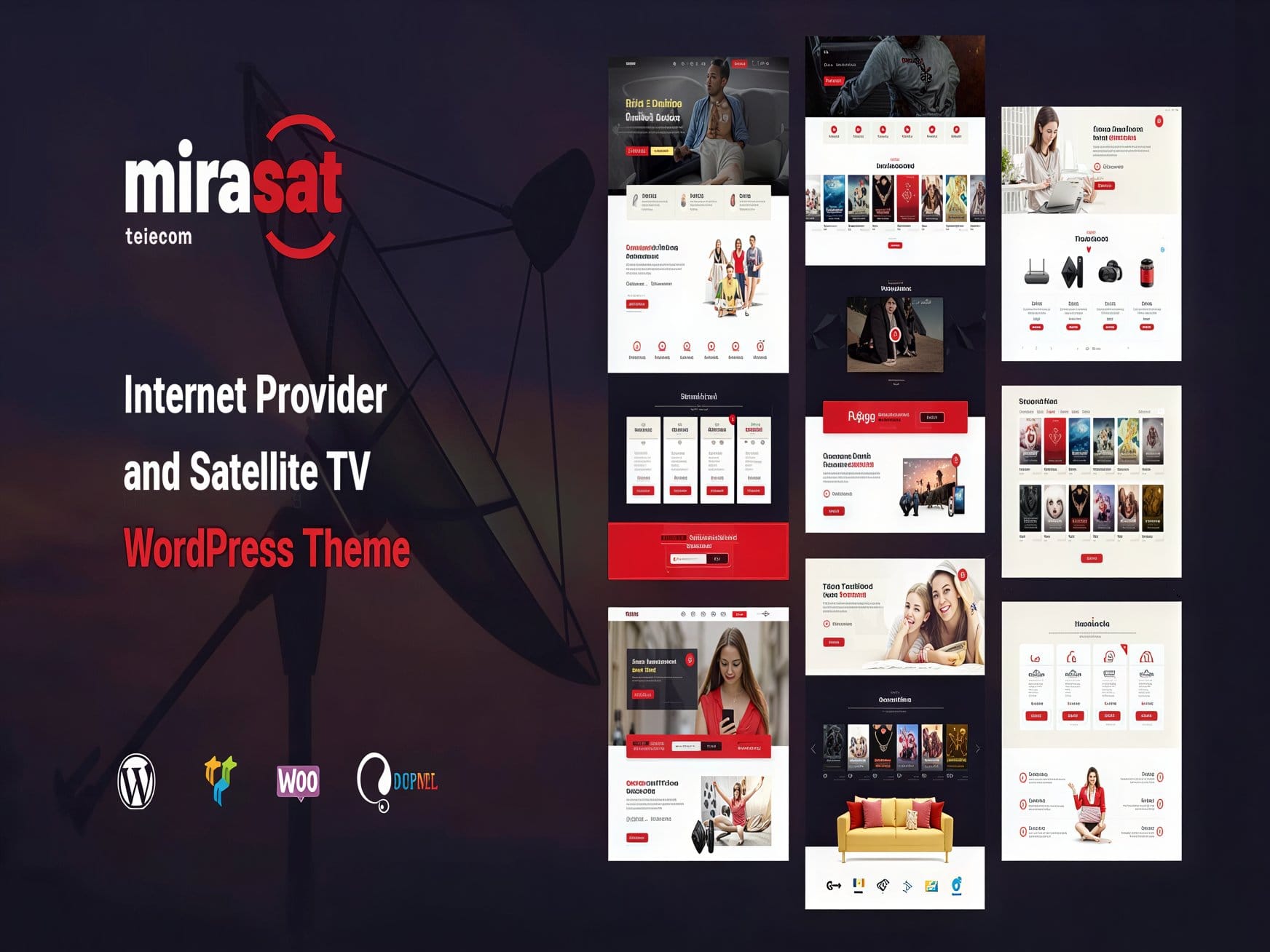 Szablon Mirasat - Internet Provider and Satellite TV WordPress Theme Szablon Mirasat - Internet Provider and Satellite TV WordPress Theme