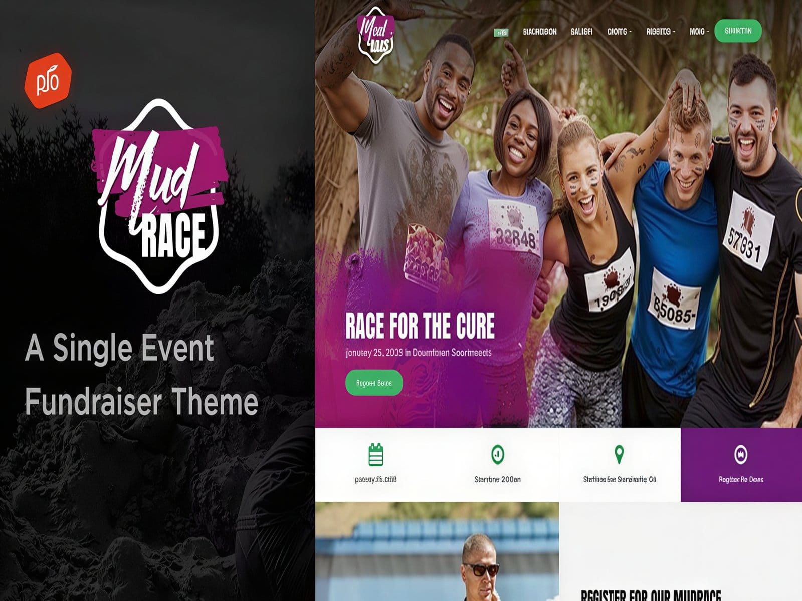 Szablon MudRace - A Single Event Fundraiser Theme Szablon MudRace - A Single Event Fundraiser Theme