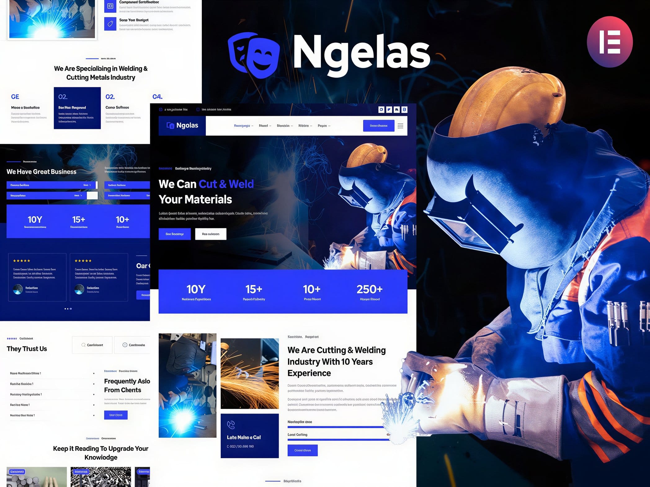 Szablon Ngelas Welding Cutting Services Elementor Template Kit