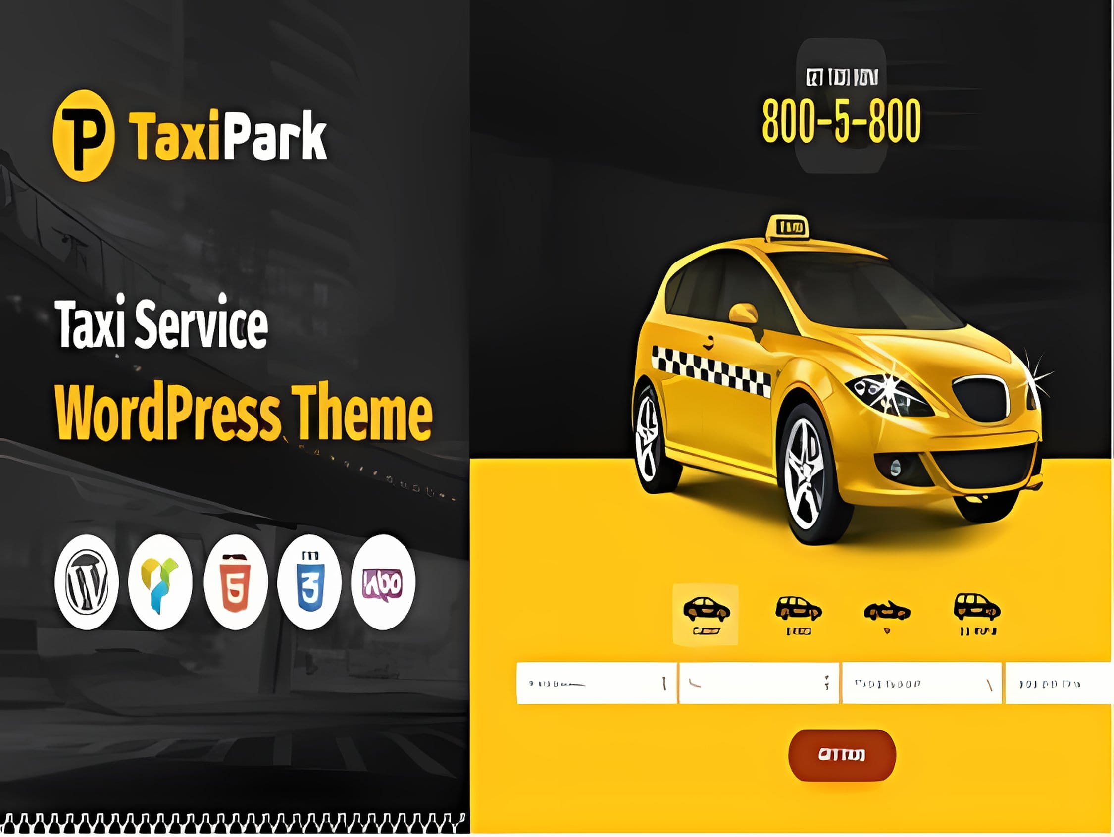 Szablon TaxiPark - Taxi Cab Service Company WordPress Theme
