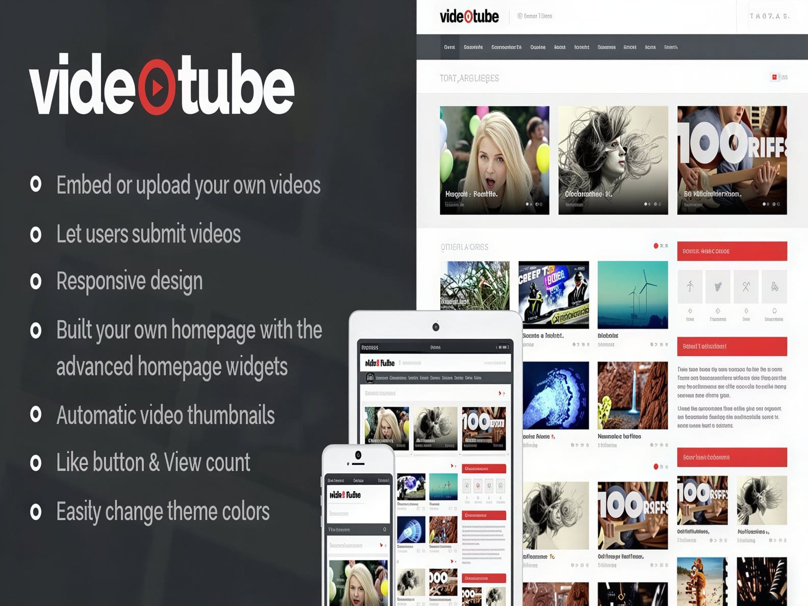 Szablon Videotube – A Responsive Video WordPress Theme