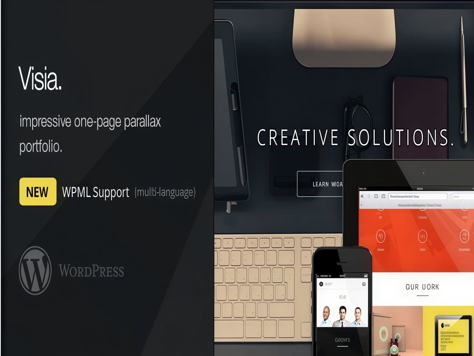Szablon Visia Responsive One Page Retina WordPress Theme Szablon Visia Responsive One Page Retina WordPress Theme