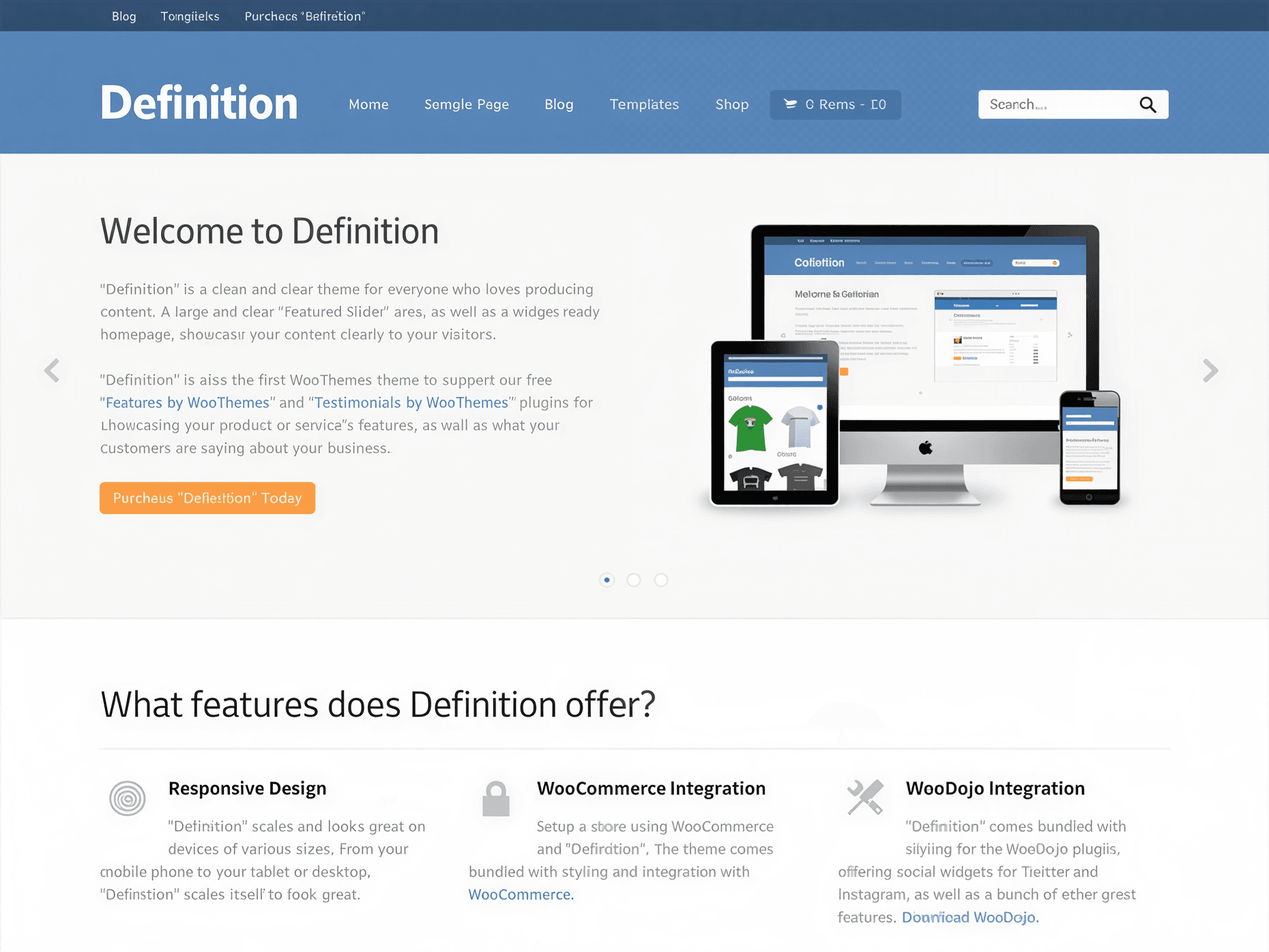 Szablon WooThemes Definition WooCommerce Themes
