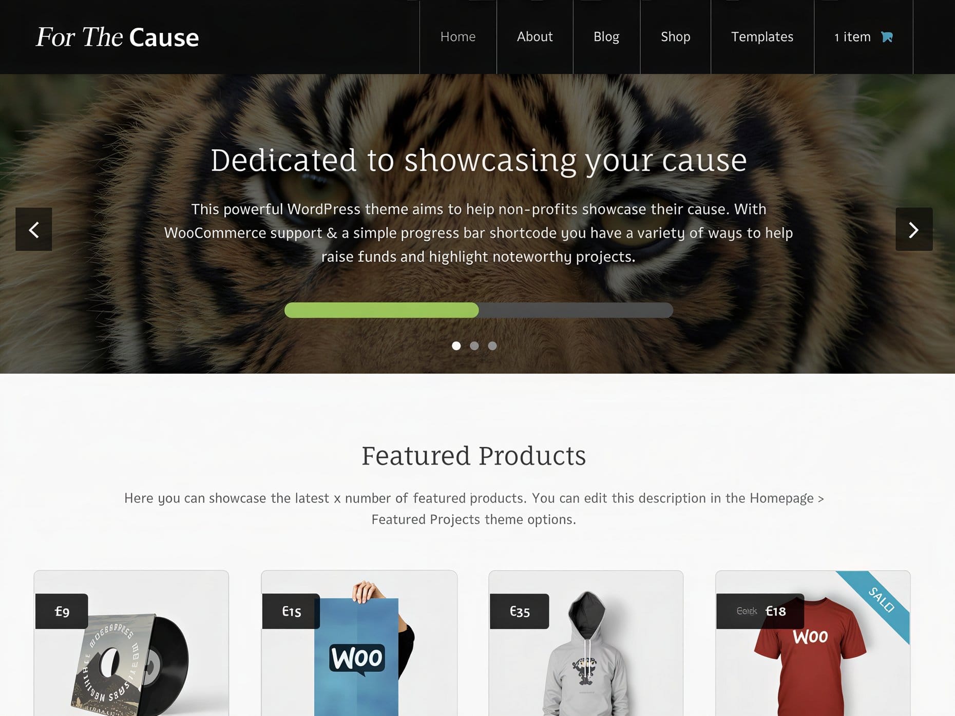 Szablon WooThemes For The Cause WooCommerce Themes