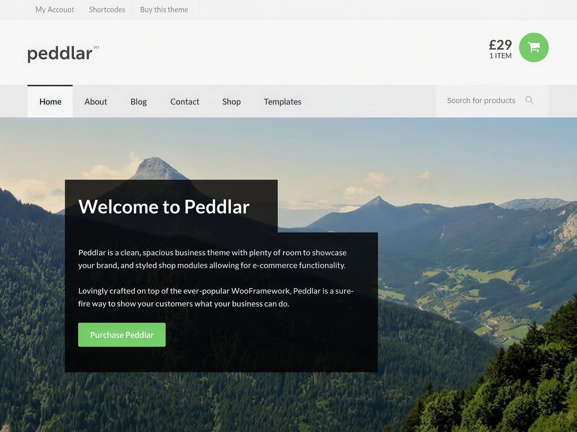 Szablon WooThemes Peddlar WooCommerce Themes