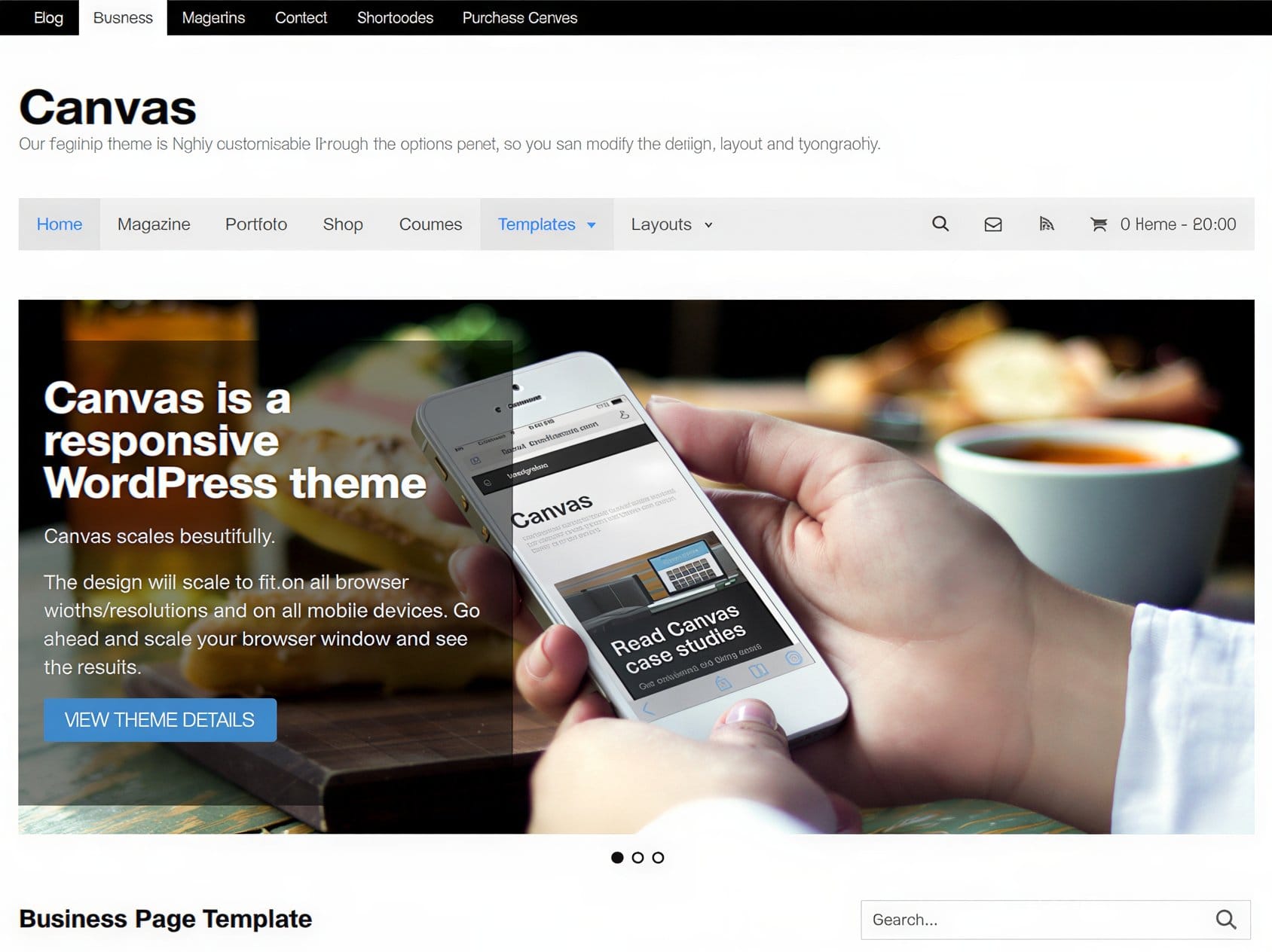 Szablon WooThemes Canvas WooCommerce Themes
