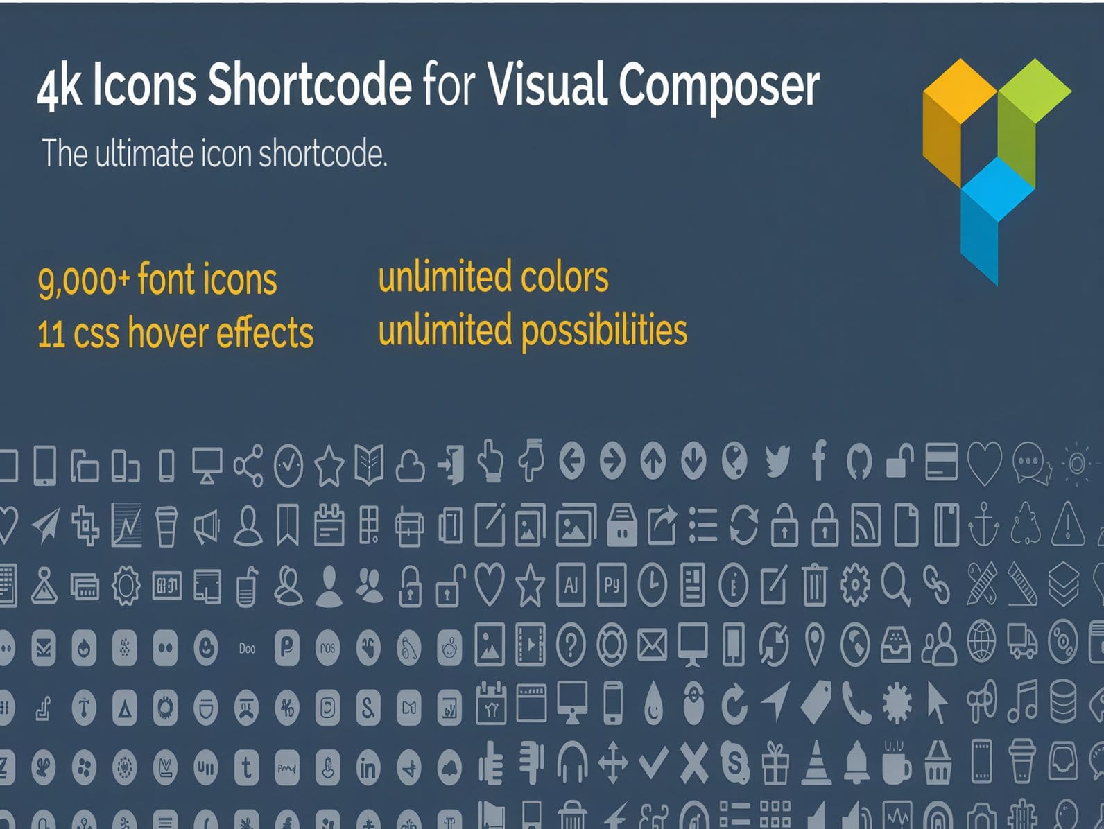 Wtyczka 4K Icon Fonts For Visual Composer