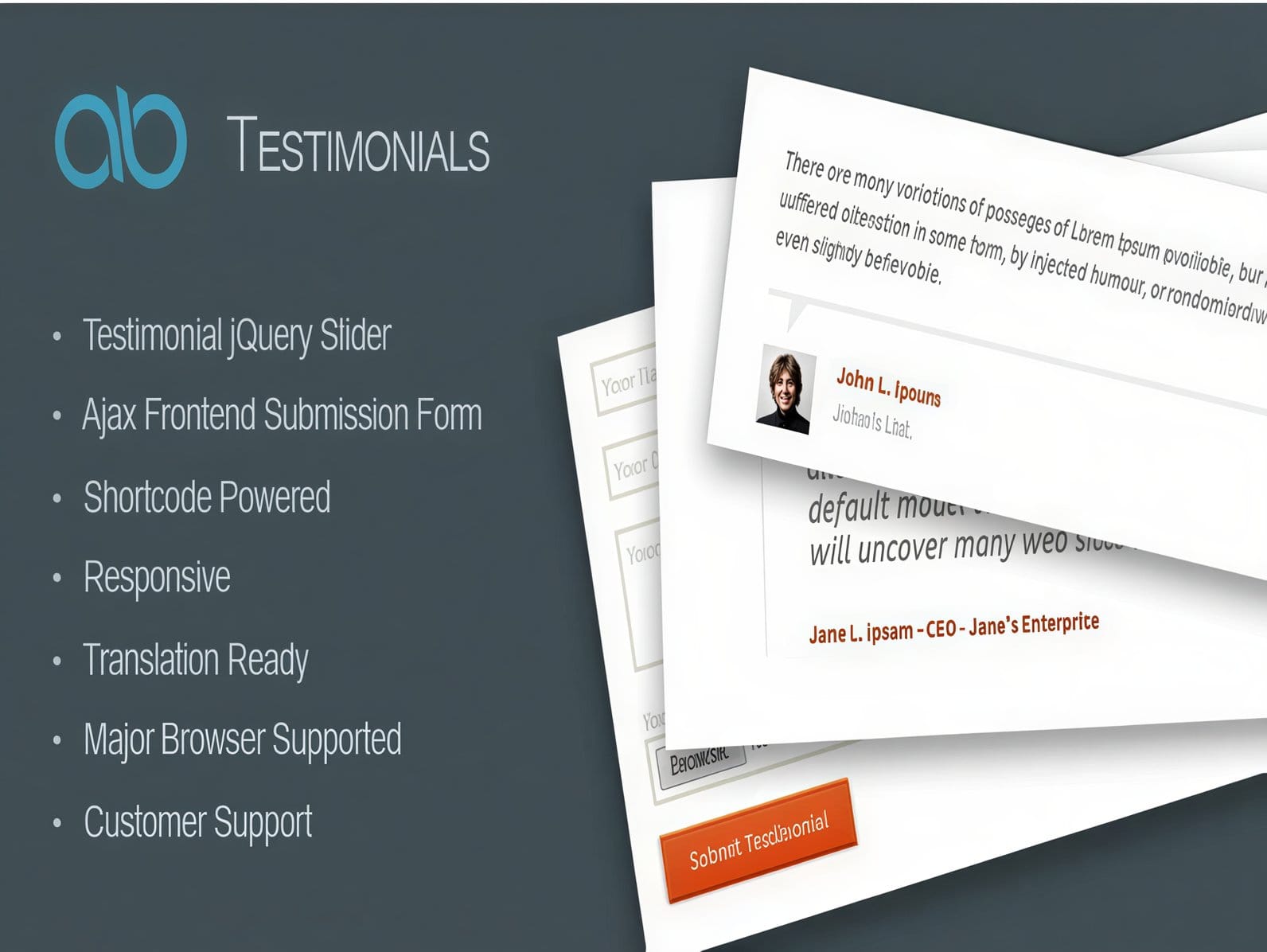 Wtyczka Ab Testimonial WordPress Plugin