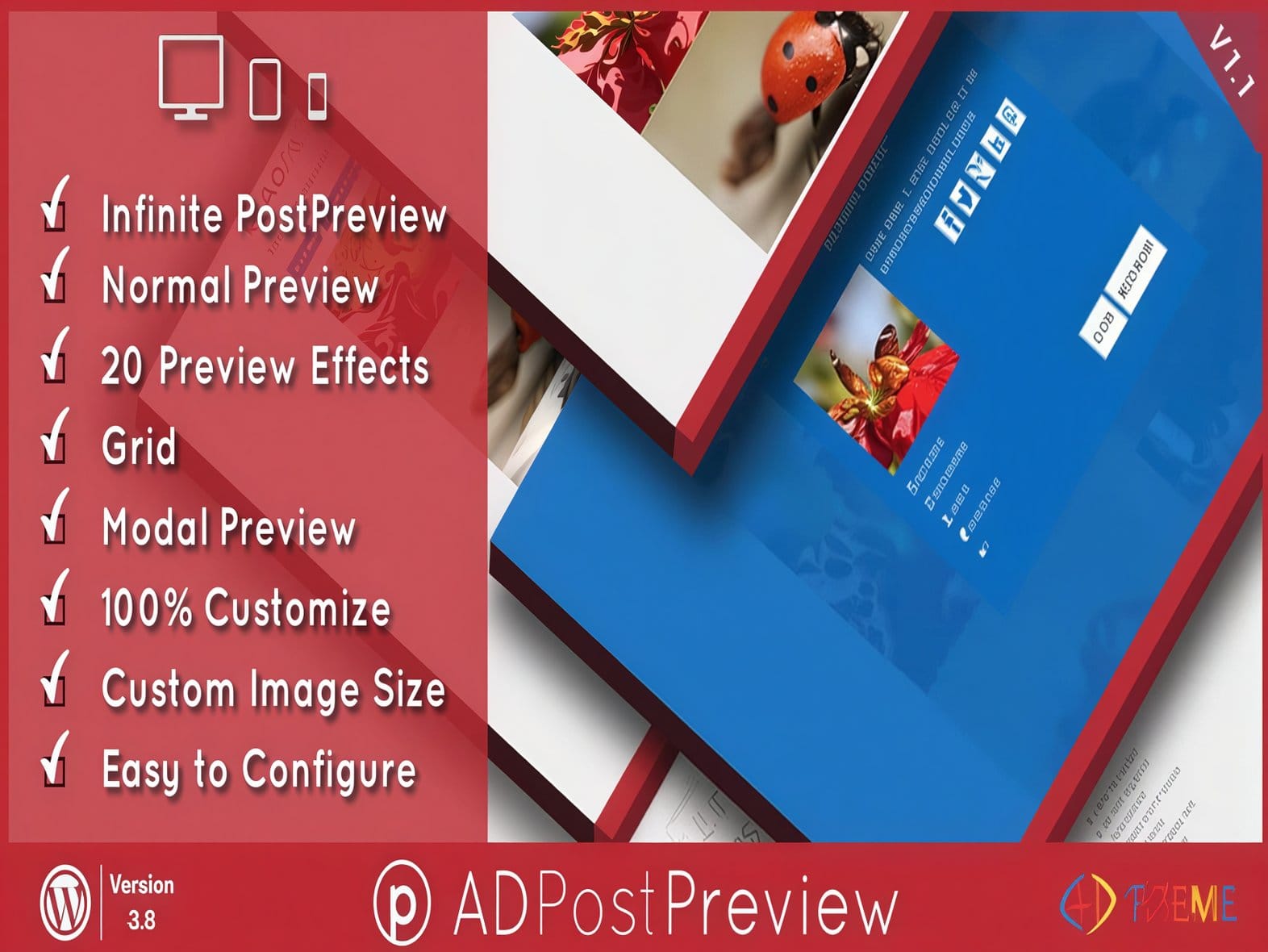 Wtyczka Ad Post Preview WordPress Plugin