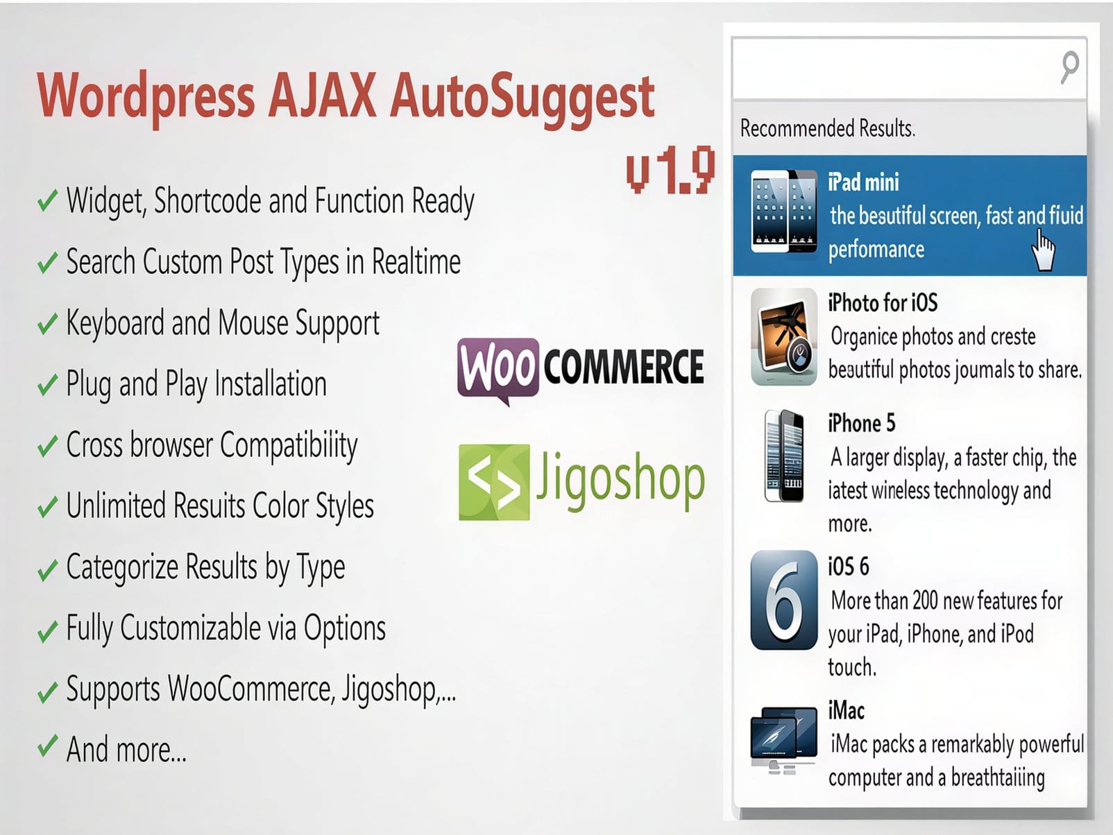 Wtyczka WordPress Ajax Search & Autosuggest Plugin