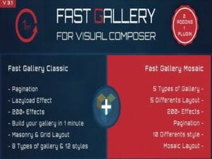 Wtyczka Fast Gallery For Visual Composer WordPress Plugin