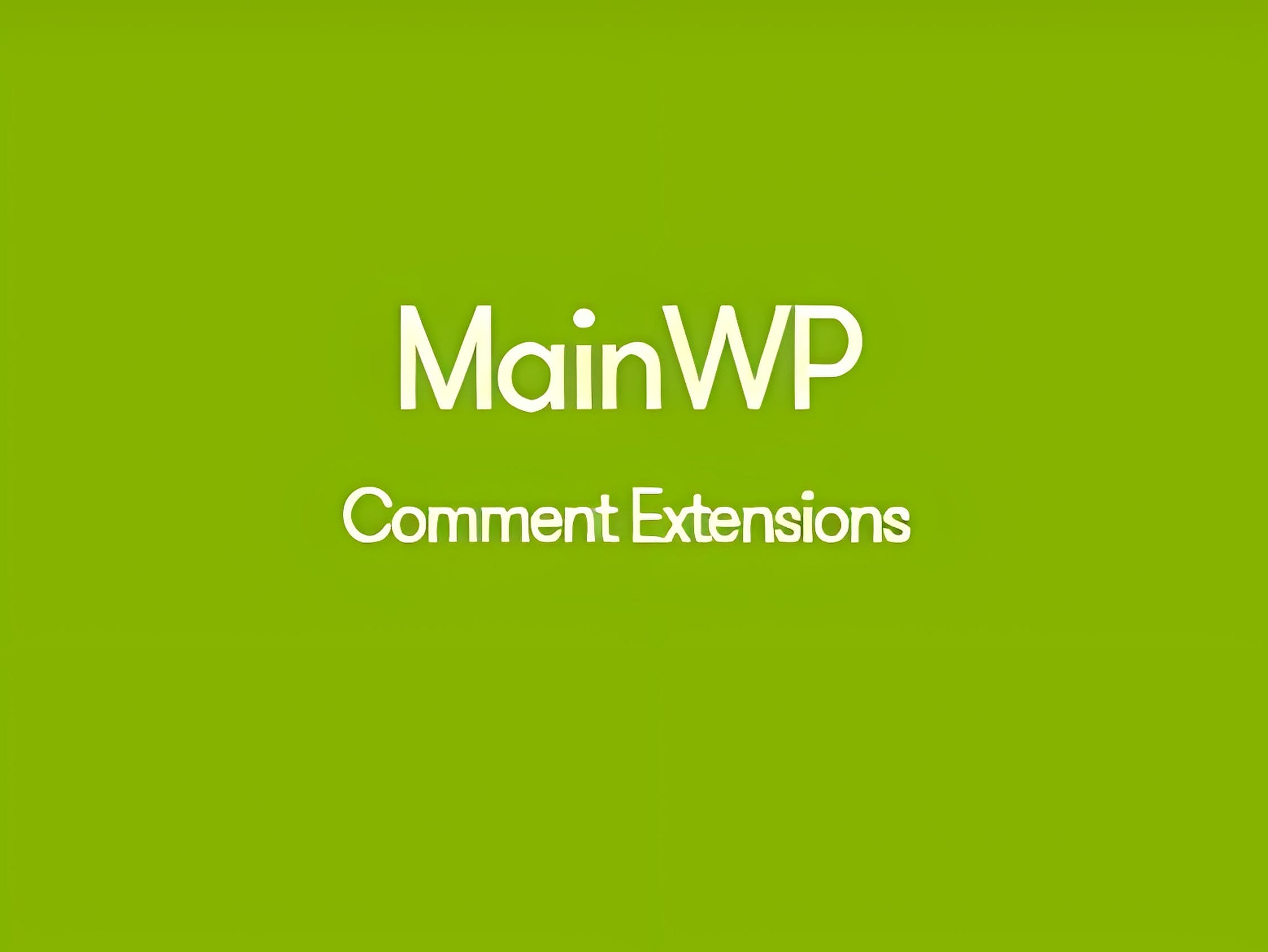 Wtyczka MainWP Comments Extension
