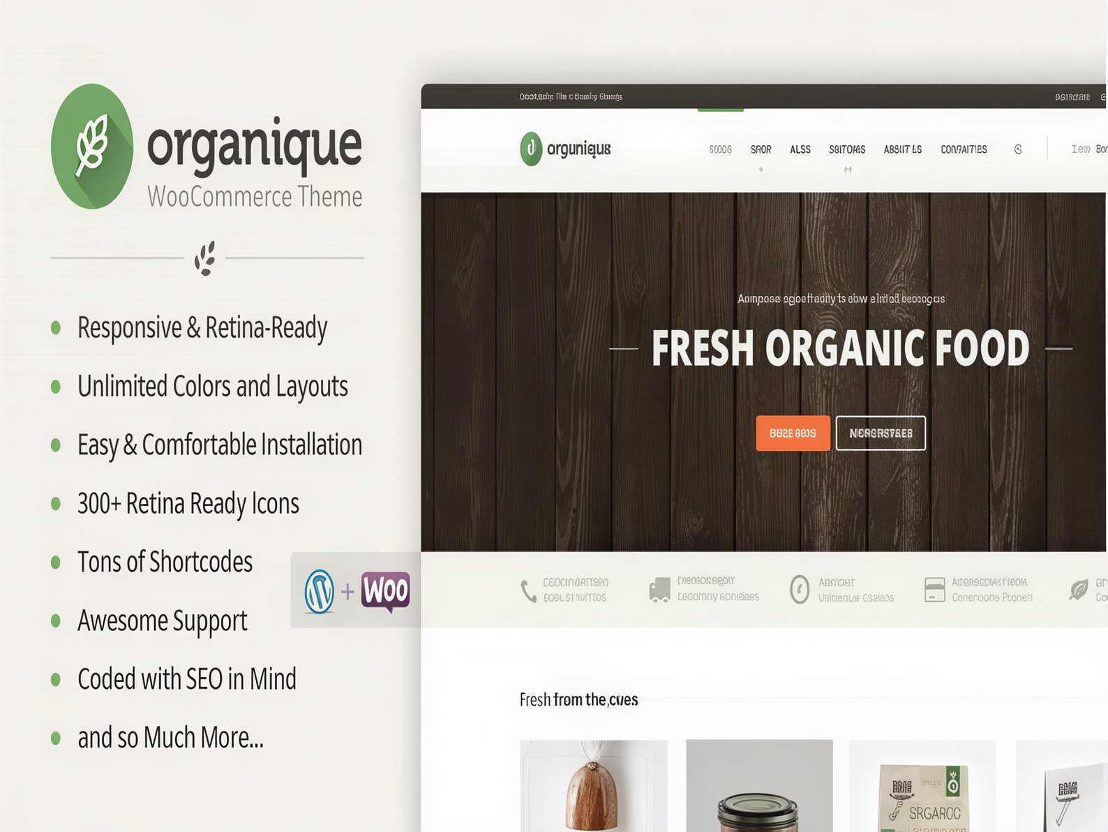 Szablon Organique – WordPress Theme For Healthy Food Shop