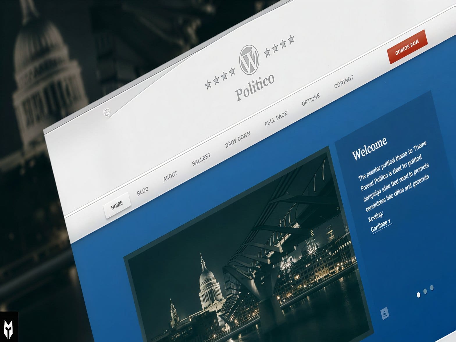 Szablon Politico Responsive Political Campaign WP Theme