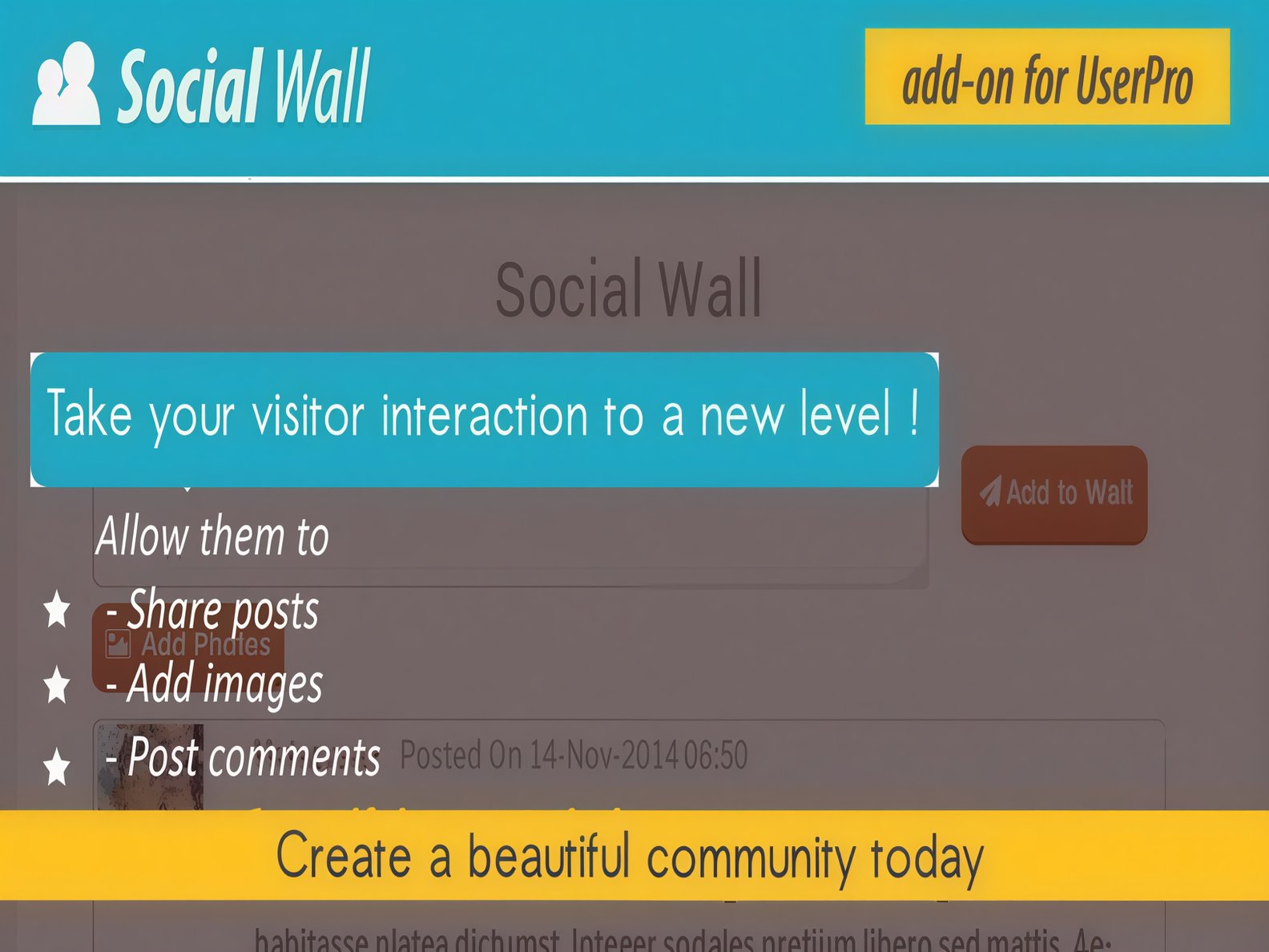 Wtyczka Social Wall Addon for UserPro